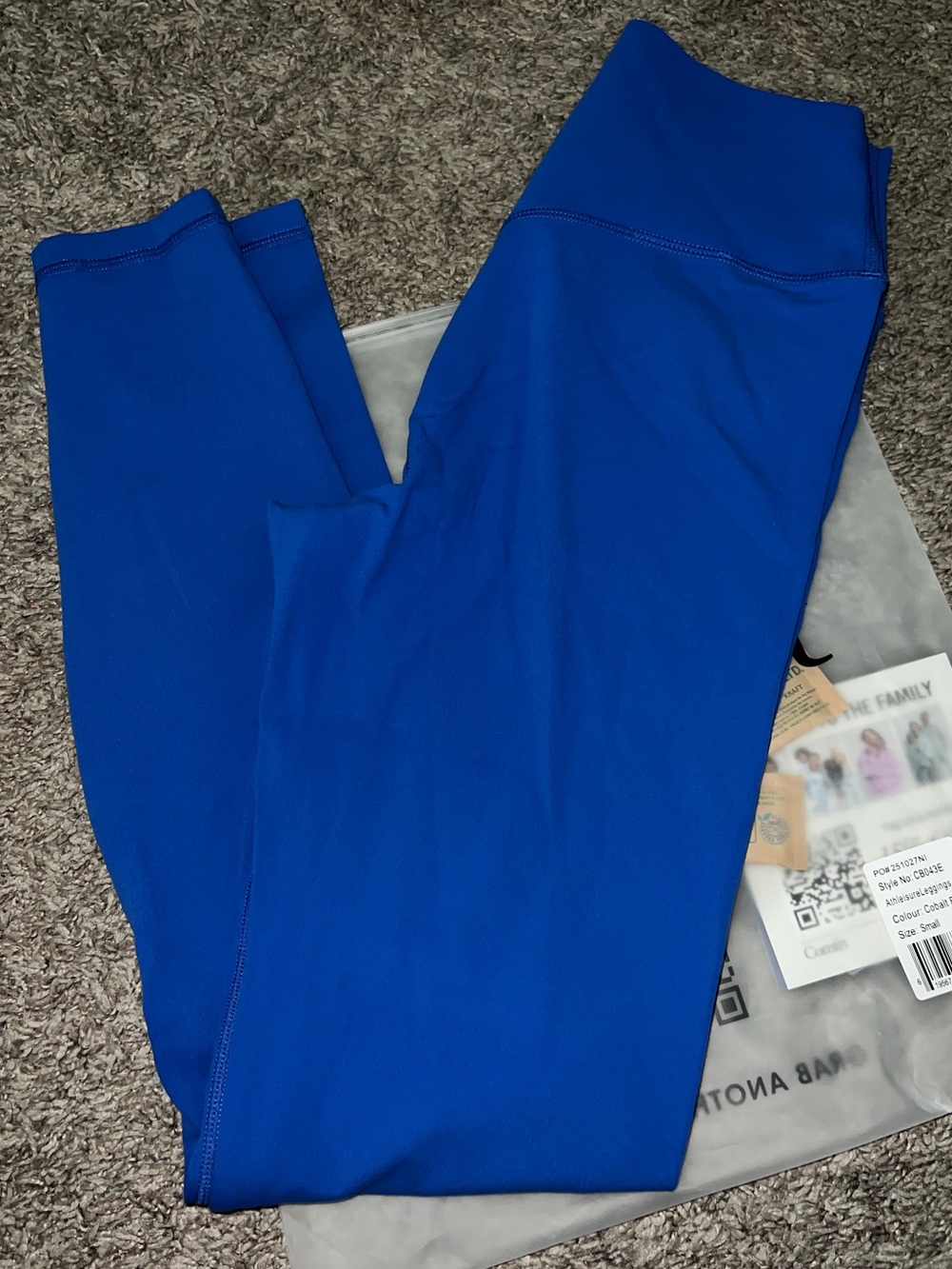 Comfrt Women’s High-Waist Royal Blue Leggings Small
